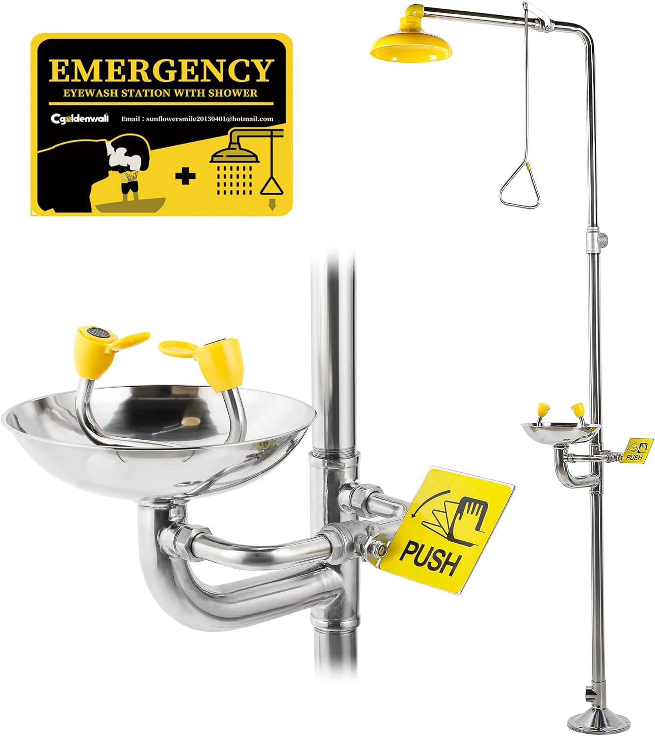 eye wash station with emergency shower1user manual eye wash station with emergency shower*1, user manual - Image 1